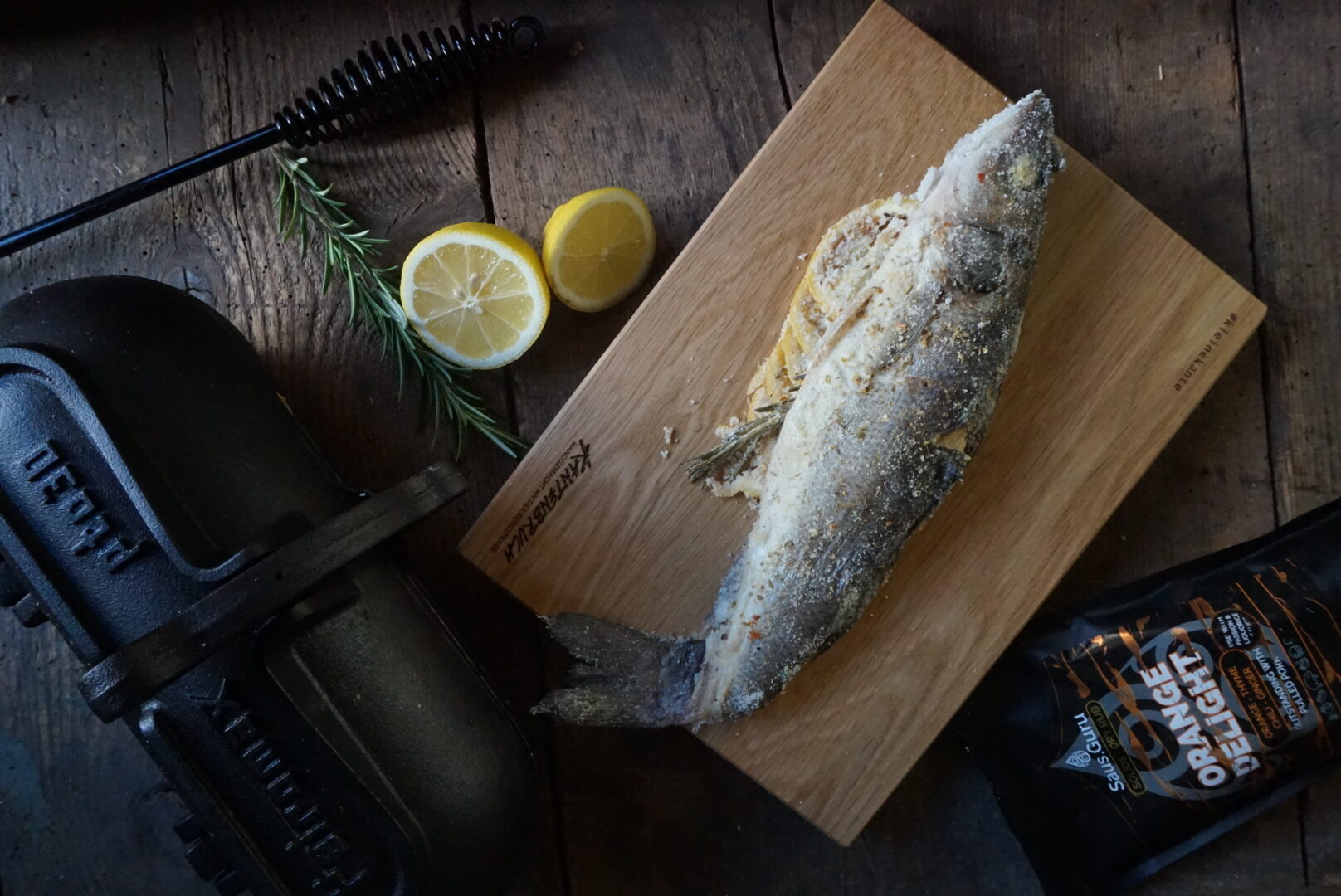 Zeebaars in zoutkorst eindresultaat