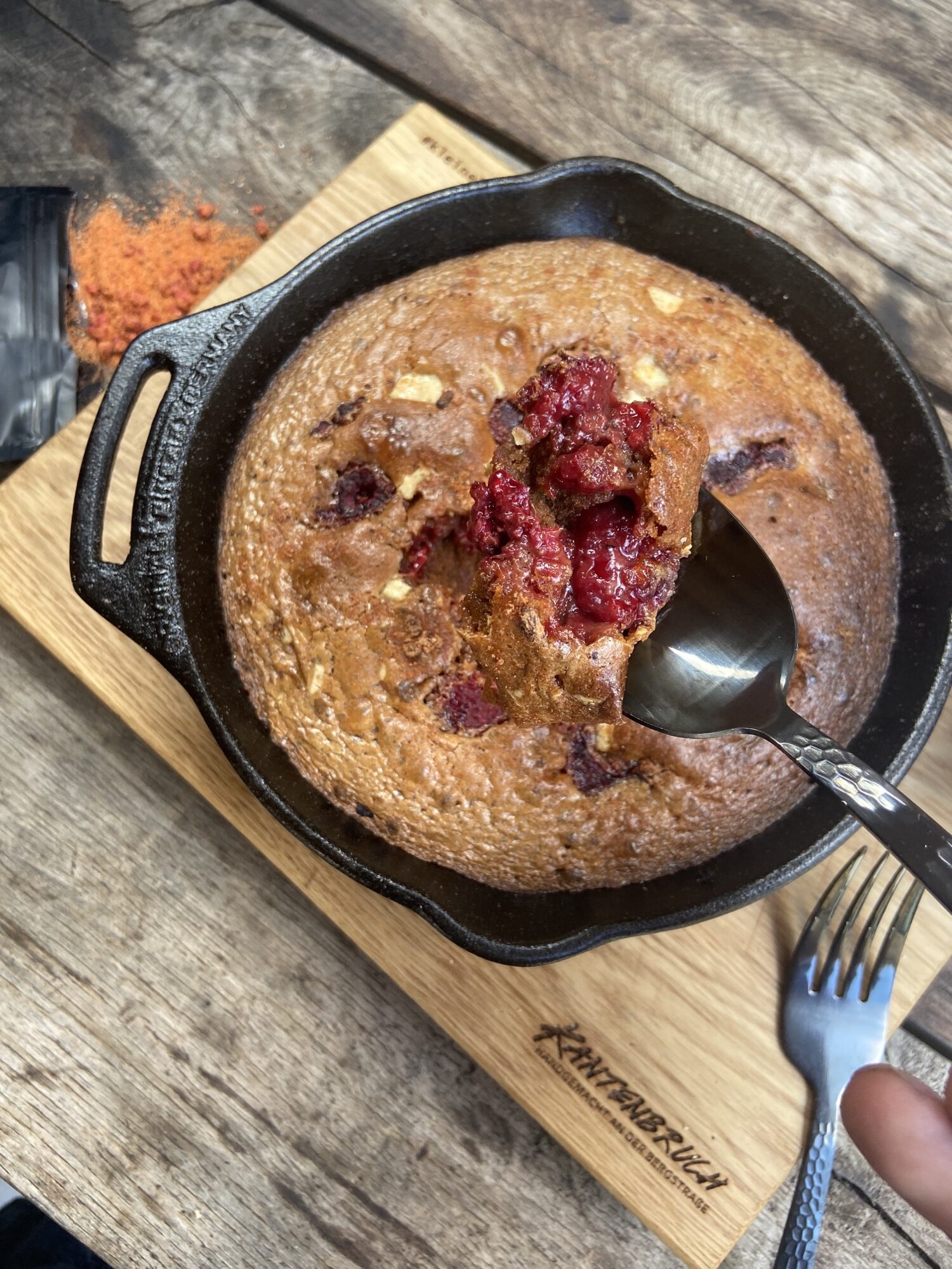 chocolade brownie skillet bbq recept kamado